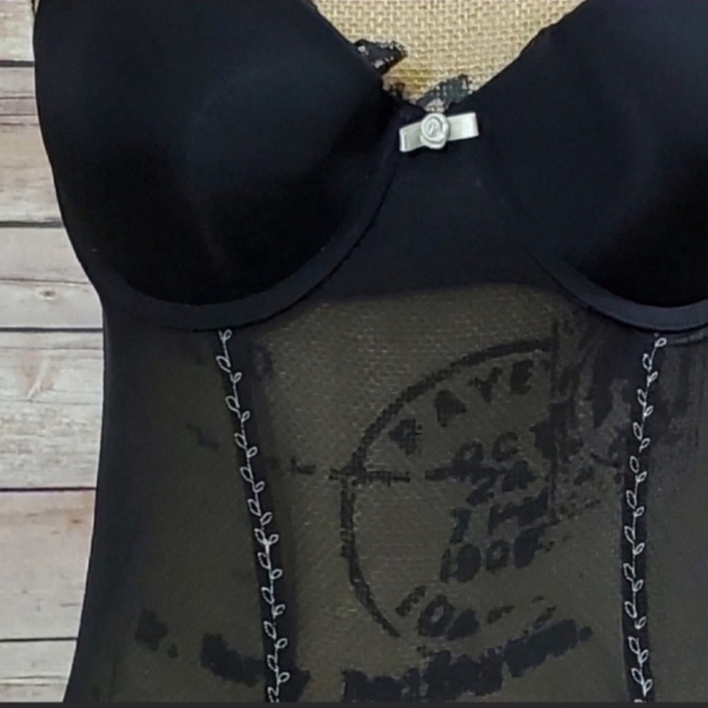 Adore Me Black Lace Accents Babydoll 36B NWOT - Picture 3 of 4